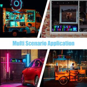 Flexible LED Display Matrix Panels HD Full Color APP Control Soft Rear Window