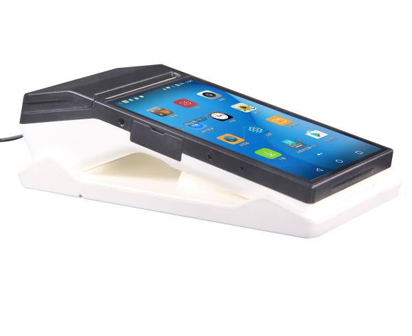 Quality 1GB DDR3 8GB EMMC Storage Mini Handheld POS Terminal with BT 4.0 and QR Code Printer for sale
