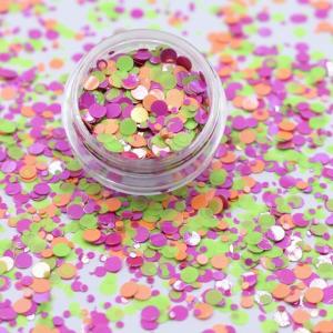 Excellent Nail Art Effect Glitter Black White Dots Mixed Glitter with Polyester