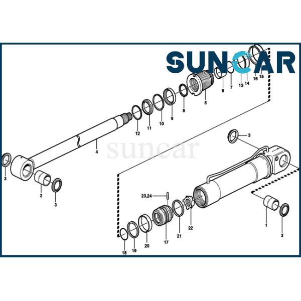 Dozer Blade Cylinder 14589719 VOE14589719 Replacement Service Kits Fits SUNCARVO.L.VO EW140B EW160B