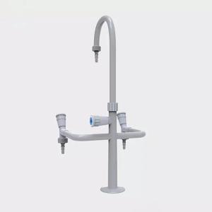 Gooseneck Lab 3 Way Water Tap PP Knob Laboratory Tap Fittings