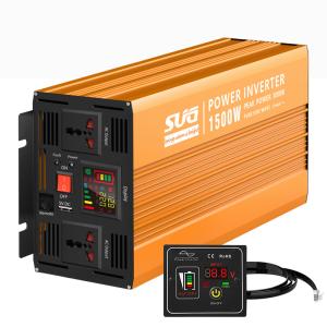 Portable Power Inverter 1500W Dc 12v To Ac 110v 60Hz Pure Sine Wave Inverter