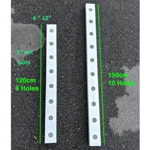 Customizable NFT Pipes PVC Channel 2 Meters Length 100x50mm for Hydroponic