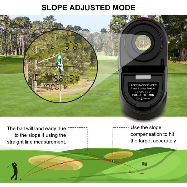 OEM ODM Range Finder 600/800/1000m Golf Distance Meter Multiple modes Laser Rangefinders Telescope with slope switch