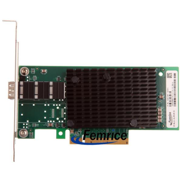 Quality Femrice 10 Gigabit PCI Express Server Adapter Single SFP+ Fiber Port Network Work Interface Card INTEL 82599 Chipset for sale