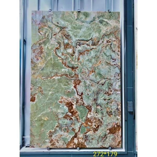 Green Onyx Marble Backlit Panel for Modern Graphic Design and Wall Decoration Purpose