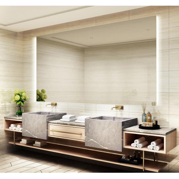 Adjustable LED Touch Bathroom Mirror Beveled Edge Touch Light Vanity Mirror