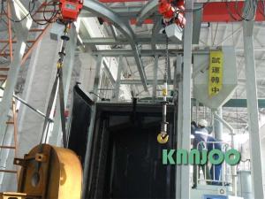 China Large Blasting Volume Hanger Type Shot Blasting Machine with PLC Control System on sale