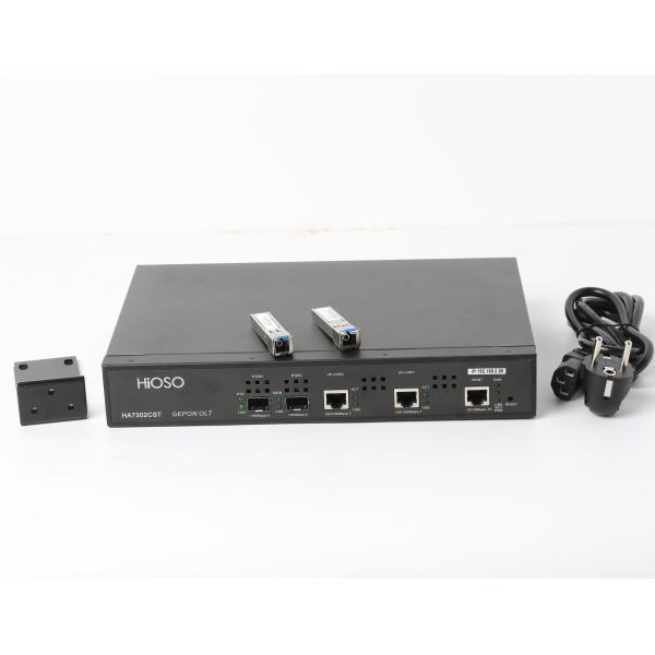 HiOSO HA7302CST Epon Olt 2 Ports 2 Pon Olt With 2 SFP Modules Px+++ Support 1:128 Compatible