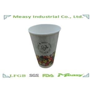 Customized 500ml Double Wall Paper Cold Cups For Drinking