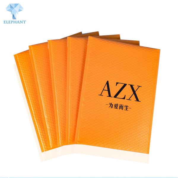 Quality Orange Glossy Varnish Poly Bubble Mailers 6x9'' Padded Envelopes for sale