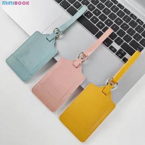 Luggage Tag And Passport Holder Set Customized Real Pu Leather Travel Name Id