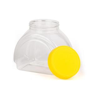 Irregular Shape Canned Food Clear Pet Jars Plastic Jar With Handle