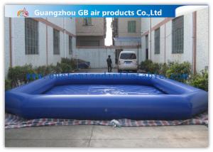 Wholesale Commercial Giant Swimming Pool Inflatables , Dark Blue Large Inflatable Pool Toys 8 * 6m from china suppliers