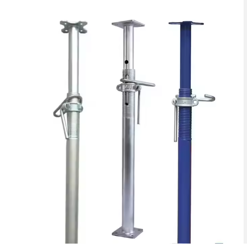 High strength steel props for temporary structures