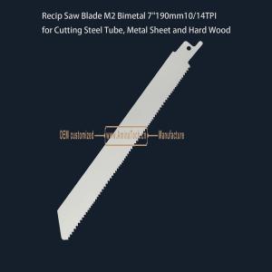 Recip Saw Blade M2 Bimetal 7" 190mm 10/14TPI ,Reciprocating,Reverse Teeth