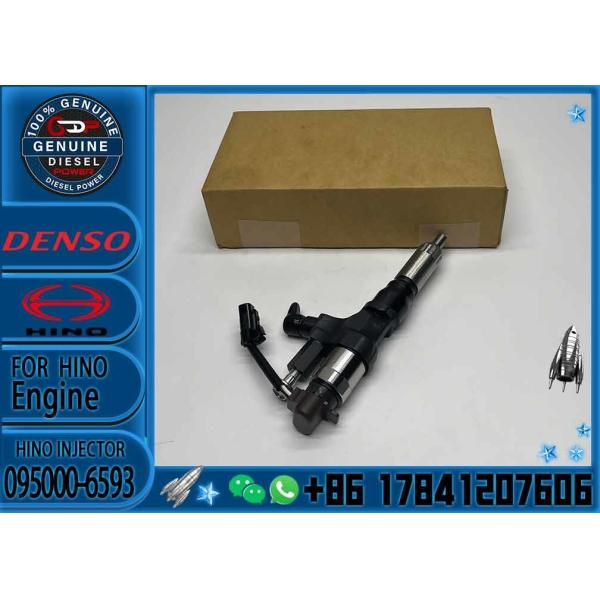 Quality 095000-6593 Fuel Injector 23670-E0010 Diesel Injector For Hino J08E Engine Kobelco SK330 SK350 for sale