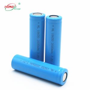 Grade A Power Bank Battery / 18650 2000mAh Rechargeable Li - Ion Cell 3.7V