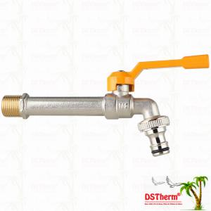 Wholesale Long Spoute Heavy-Duty Nickel Plated Single Outlet Tap Extension Tap Brass Faucet 1/2"*3/4" from china suppliers