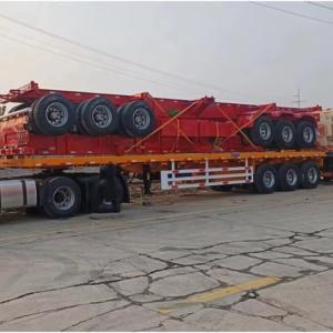 Xianmang Group 3 And 4 Axles 20ft 40ft Container Flat Bed Flatbed Semi Trailers
