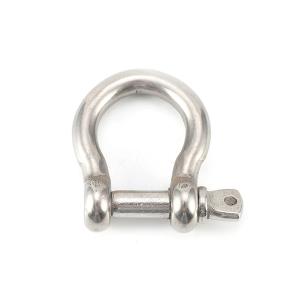 Polished Stainless Steel Bow Shaped Shackle For Industrial Rigging Applications