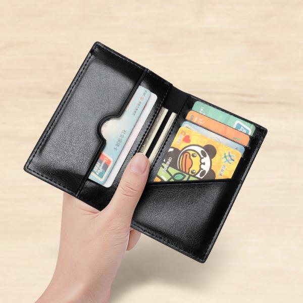 Style Fashion Real Leather RFID Protection Slim Custom Color Logo Credit Card Holder