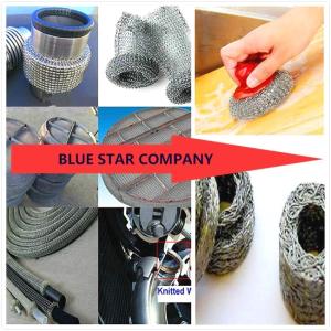 Custom Stainless Steel Knitted Mesh Narrow Width & Wire Dia 0.008 0.011 "