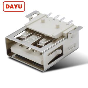 180 Degree SMT USB A Female Connector With Nickel Over All Plating