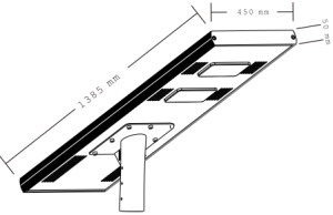 70 W All In one Integrated Solar LED Solar Powered Street Lamp High Lumen