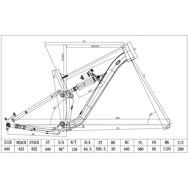 17 Full Suspension Frame for Enduro/AM Mountain Bike Grade AM/ENDURO Mtb Riding