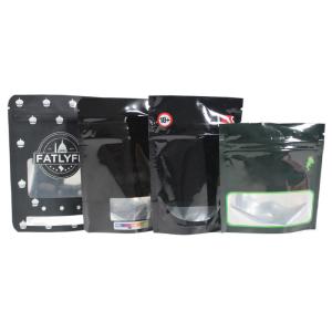 28g Stand Up Pouch With Window For Weed Flower Custom Packaging