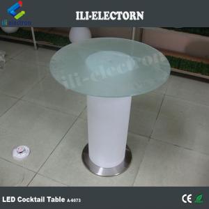 glass table top illuminated bar table led cocktail table