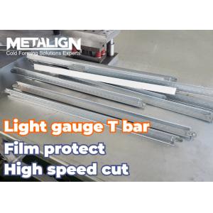 T Bar Drywall Roll Forming Machine With Protective Film And Hydraulic Punching System