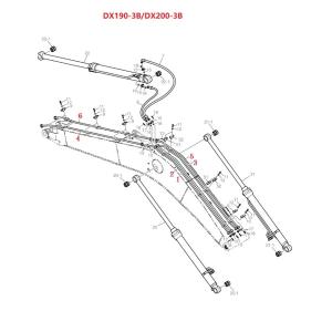 Heavy Duty Hydraulic Excavator Pipelines Distributor Bucket Pipe And Return Pipe