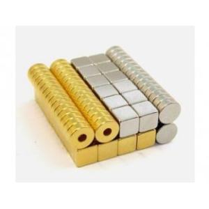 Strong Permanent Sintered NdFeB Gold Plated Magnets N40