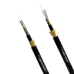 ADSS All Dielectric Self Supporting Fiber Optic Cable 12 Core For Internet