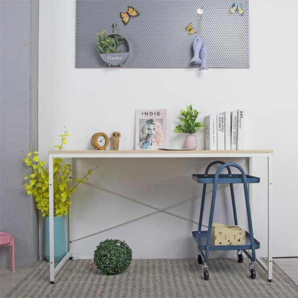 Wooden Surface Northern Europe Style Metal Computer Table Shelf Desk for Home Product