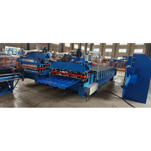 Plc 70mm Shaft Roof Roll Forming Machine For Glazed Metal Tile