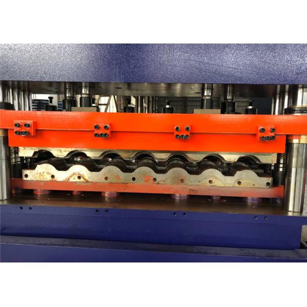 Colour Metal Trapezoidal Roofing Sheet Roll Forming Machine 16 Staions And 7.5KW