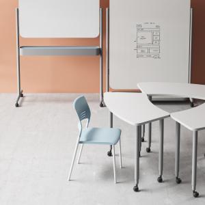 FLEX Circular Arc Shaped Modular Conference Tables With Casters Contemporary
