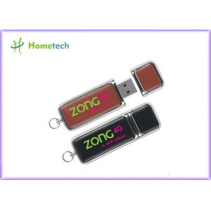 Promotional engravable Leather USB Flash Drive custom logo printing