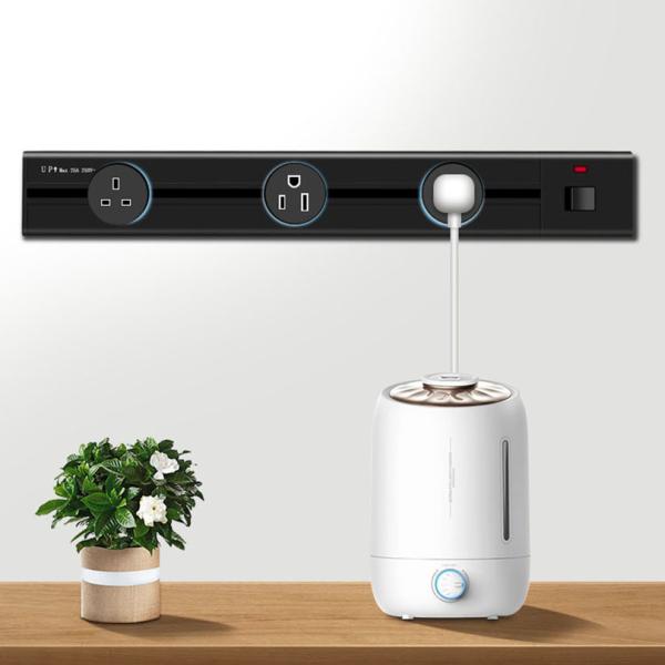 Quality Office Desk Mobile Rail Socket in Silver with Customized Support and Wireless Plug for sale