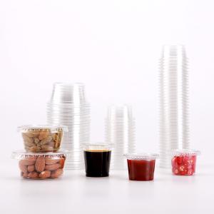 PLA Biodegradable Clear Disposable Plastic Restaurant Sauce Cup Container With
