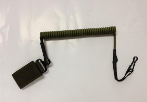 Durable army green customized strongest police pistol retention lanyard retainer