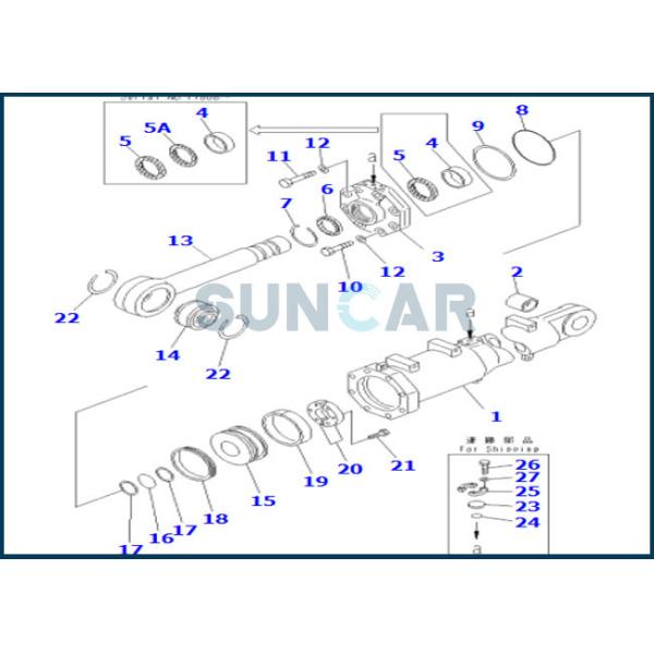 707-99-74450 7079974450 Blade Tilt Cylinder Service Kit For KOMATSU D375A-3D