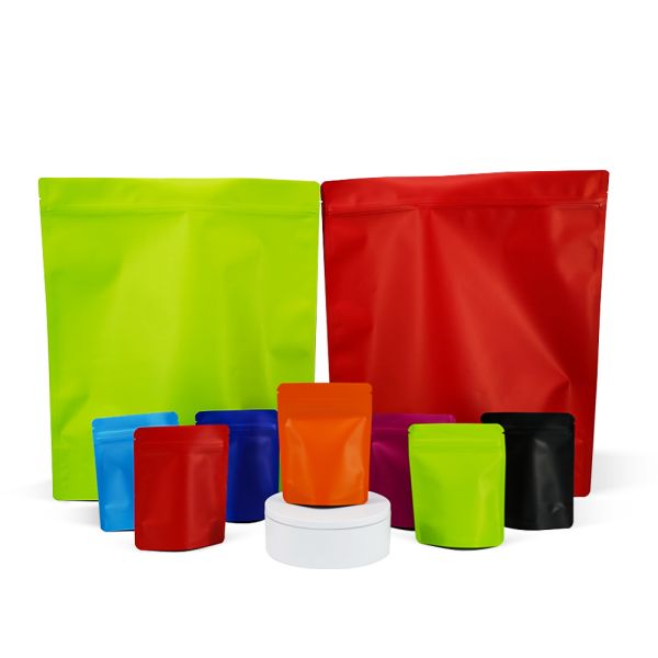 Packaging Multi Layer Custom Printed Smell Proof Transparent Glossy Black Plastic Stand up Pouch Cali Pack Mylar Bags for Candy Food Jewellery Package