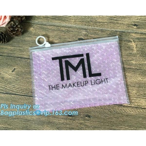 3 Side Seal Air Bubble Bag, Slider Zip lockk Zipper Bubble Bag,Die Cut Slider