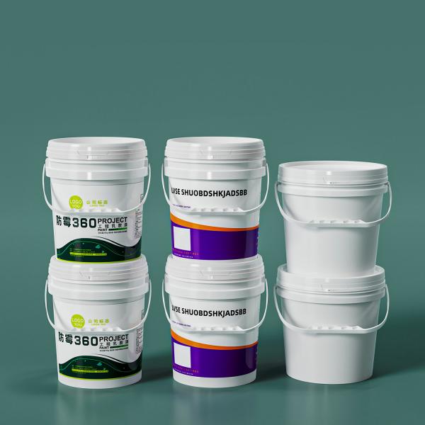 Round 20L 5 Gallon Plastic Pail PP Paint Bucket for Food Grade Thicken Packaging