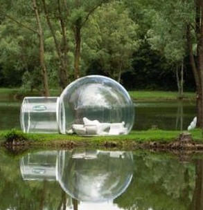 Quality Custom Made Transparent Inflatable Bubble Tent on Water for sale
