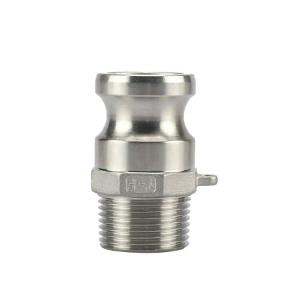 2" Plug x 2" NPT Male Global Type F Camlock Coupling and Groove Hose Fitting for